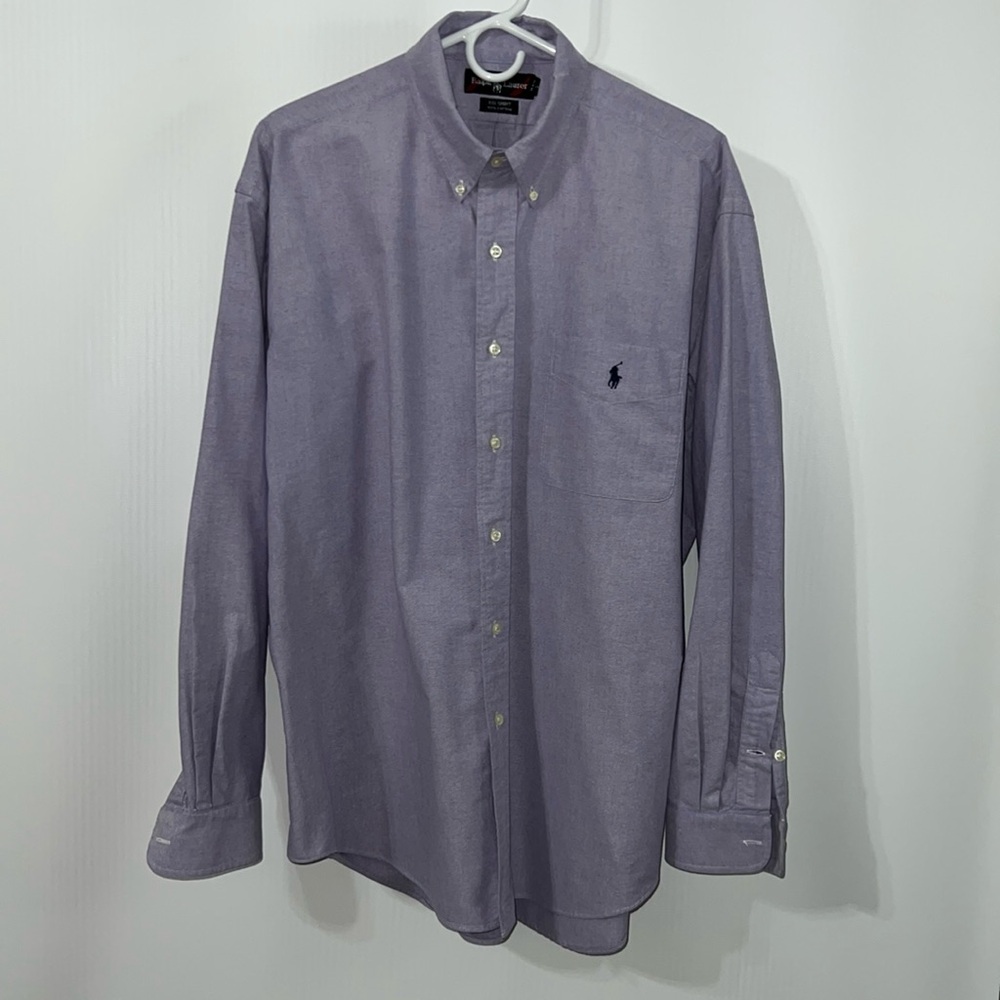 Ralph Lauren 100% Cotton Men’s Big Button-down Shirt Sz L